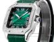 AAA replica Cartier Santos green face diamond bezel Swiss mechanical couple watch (6)_th.jpg